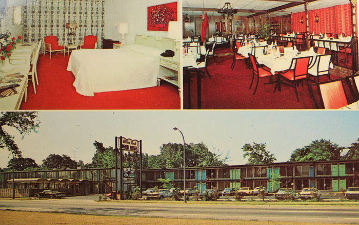 Allen Park Motor Lodge - Old Postcard Photo